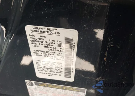 2006 Infiniti Fx35 from USA, damaged, VIN JNRAS08U66X106197